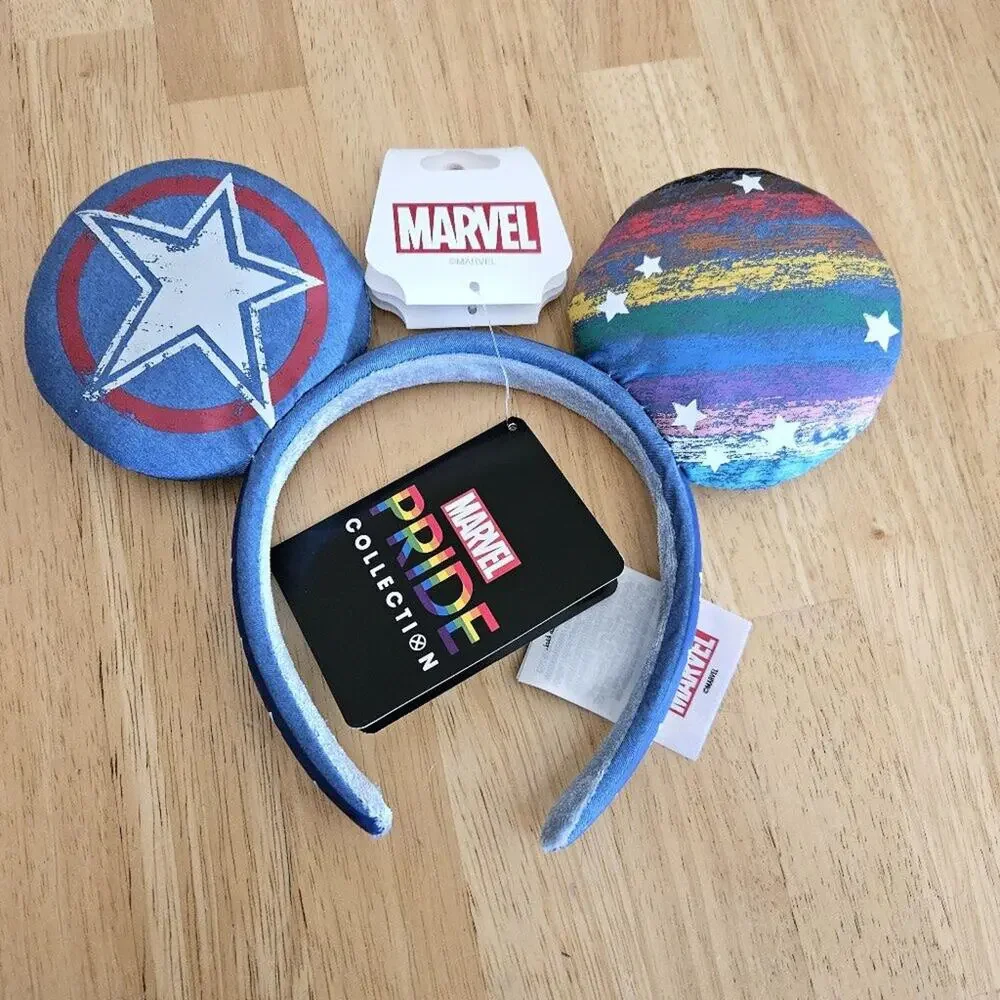 Disney Parks Marvel Pride Collection Mickey Mouse Ear Headband - NWT